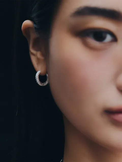 (silver 925) Spark cutting earring