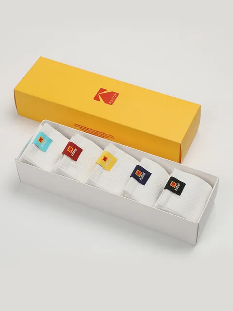 컬러 라벨 크루 삭스 5PC MULTI