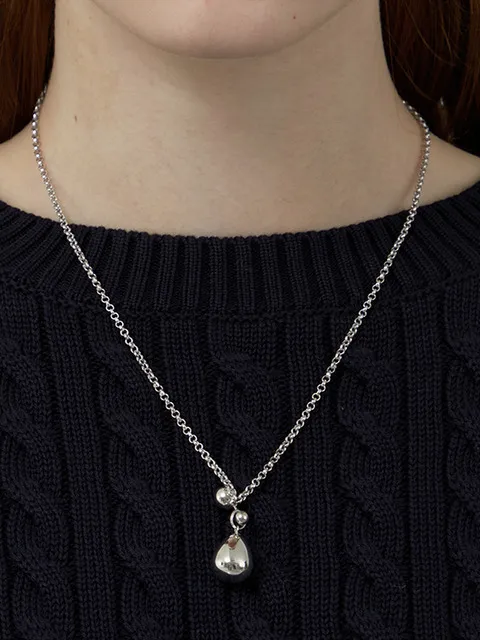 FANTASY WATERDROP NECKLACE(WHITE GOLD)