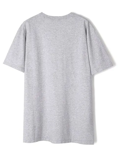 메종키츠네 반팔 티셔츠 LM00113KJ0008 H120 Free LIGHT GREY MELANGE