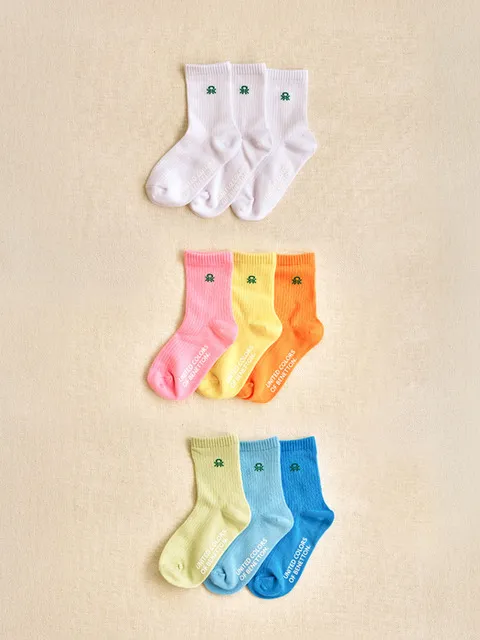 베네통 키즈 폴포 로고 중목 3족 (3colors)