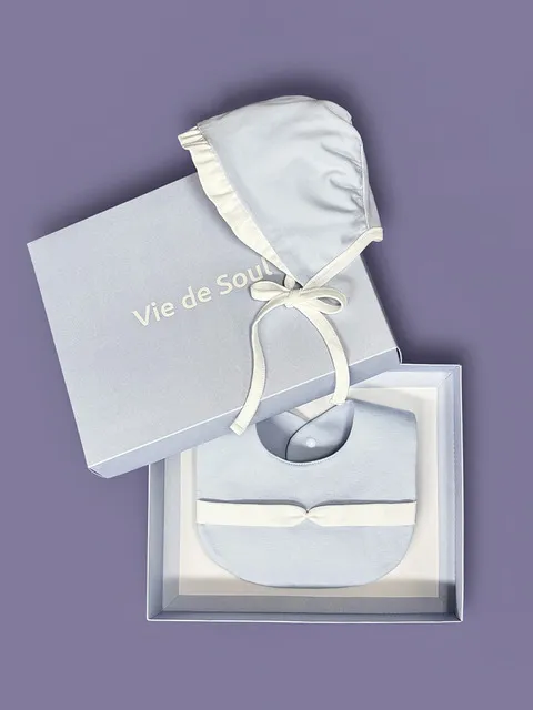 Eentsy Weentsy Bonnet&Bib SET (Baby Blue)
