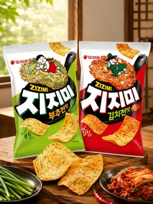 오리온 지지미 부추전맛 58g 6개 + 지지미 김치전맛 58g 6개
