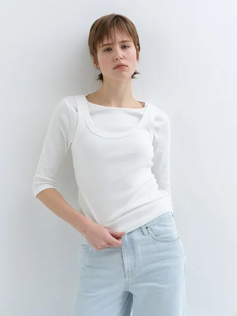 C-LOGO MID-SLEEVE T-SHIRT