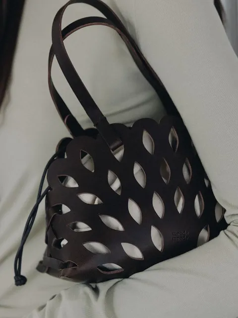 Monde Pluma tote bag Dark brown