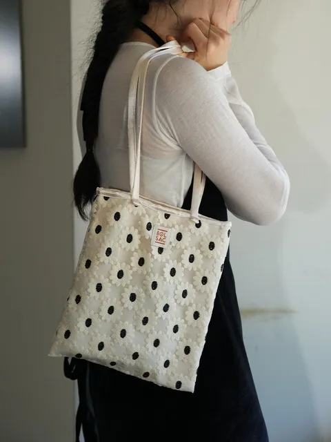 stroll bag _ white flower