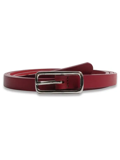 Slim Square Belt in Red