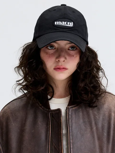 LOGO PATCH NYLON DEEP CAP_BLACK