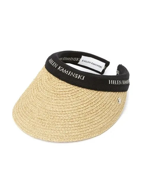 HELEN KAMINSKI 헬렌카민스키 비앙카 10 여성 바이저 HAT50265 NATURAL BLACK LOGO