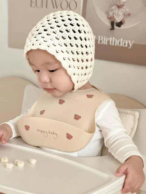 리뗀클로르 이유식턱받이 초기이유식 실리콘 아기턱받이
