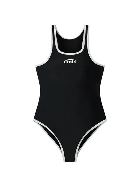 RACER BACK SWIMSUIT-BLACK