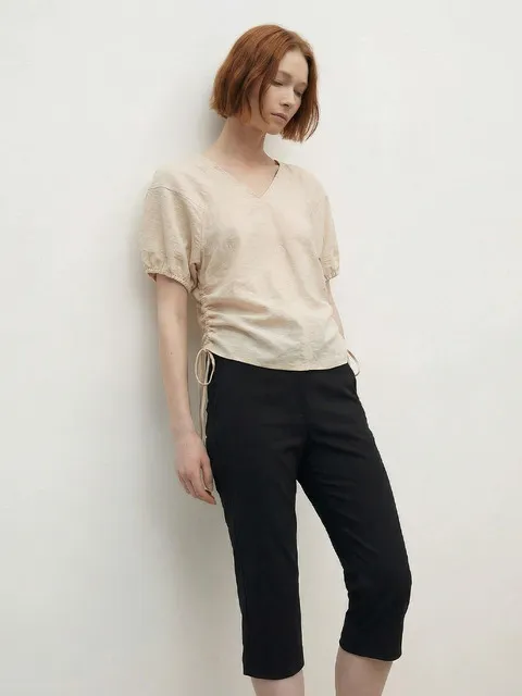 Claire String Blouse_Beige