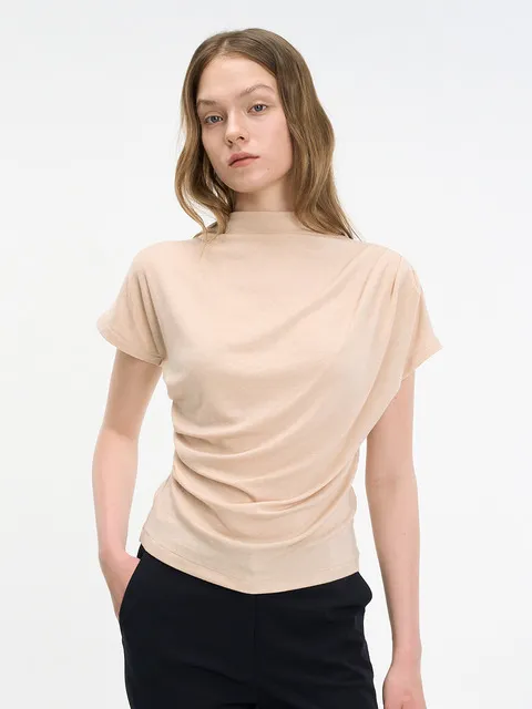Draped Jersey Top