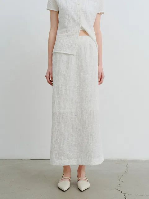 TVR JACQUARD STRETCH SKIRT_2COLORS