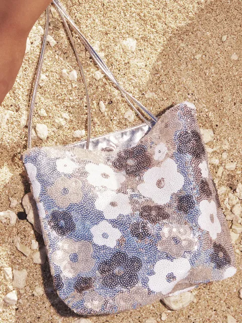 FLOWER SILVER MINI BAG_SILVER