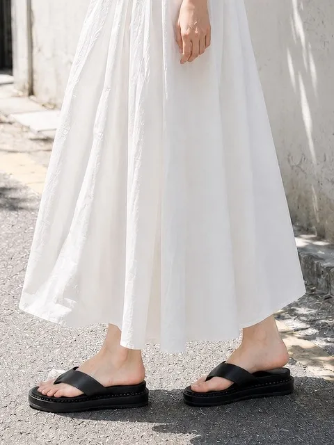 Wide Flip-flop (TVS S002) - BLACK