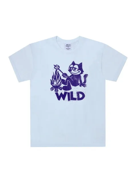 와일드동키 T-WILD FELIX SW LIGHT BLUE 펠릭스 공용 반팔티