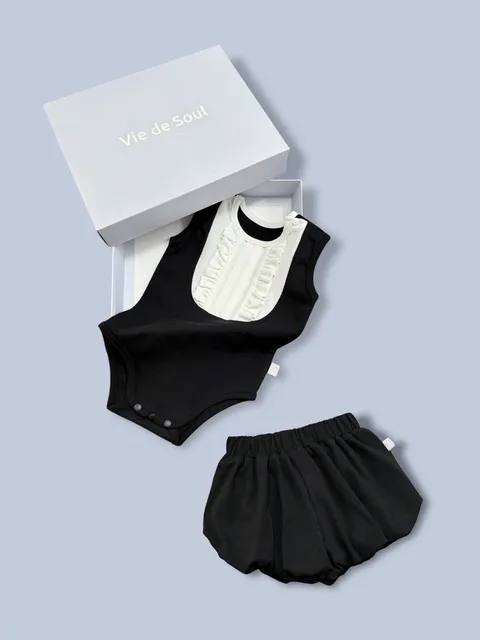 Classy Bodysuit Sleeveless SET (Black)