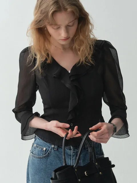 Antique Waving Blouse(3color)