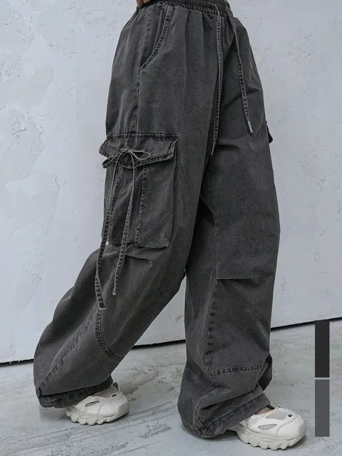 S Dyed Cargo Denim Pants - 2COL