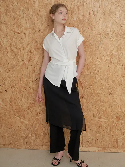 DRAPE HALF SHIRTS_2COLORS