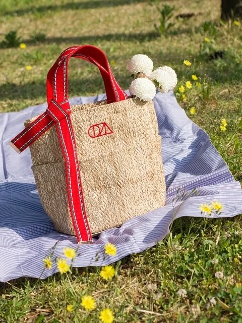 sunny tote bag red