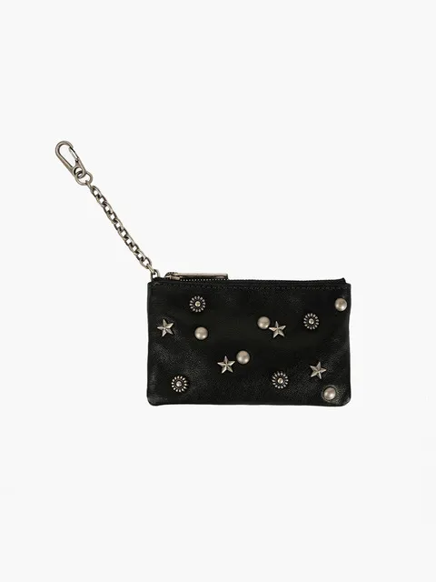 FULL STUD ZIPPER WALLET_3colors