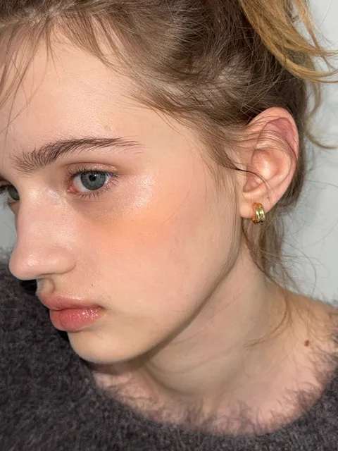 TWO LINE EARRING_2COLOR JE045