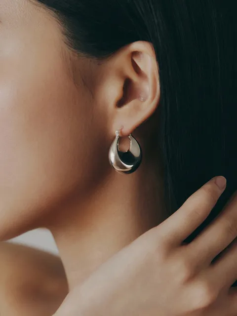 (silver 925) Hobo hoop earring
