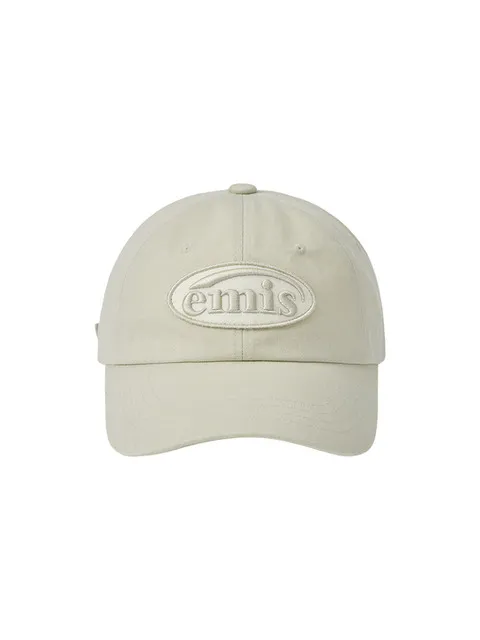 TONE ON TONE WAPPEN BALL CAP-BEIGE