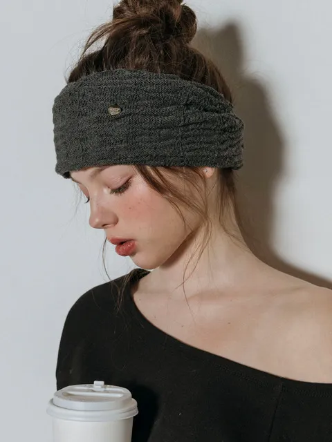 CROSS TWIST WIDE HAIR BANDANA 3COLOR