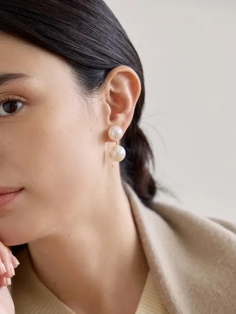 2way Pearl drop Earring(L)