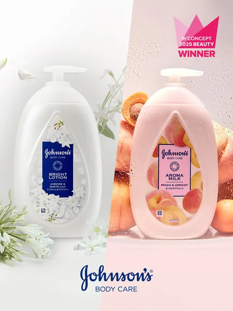(청순+물먹) 존슨즈 브라이트 로션 500ml(자스민&화이트 릴리)+아로마 밀크(피치&애프리콧)