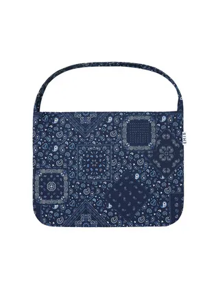 EMIS LOGO PAISLEY ECO BAG-NAVY