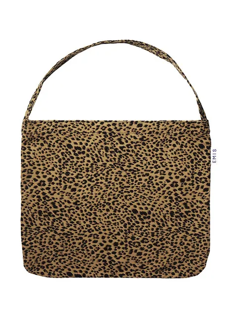 22Y LEOPARD CORDUROY ECO BAG-BROWN