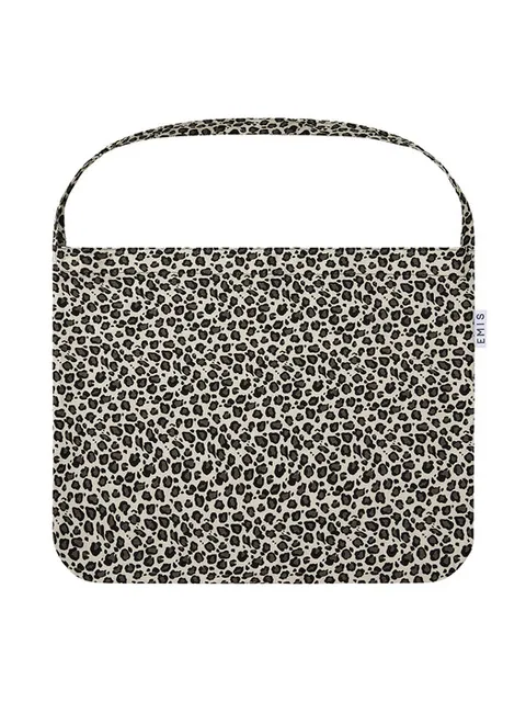 LEOPARD CORDUROY ECO BAG-WHITE