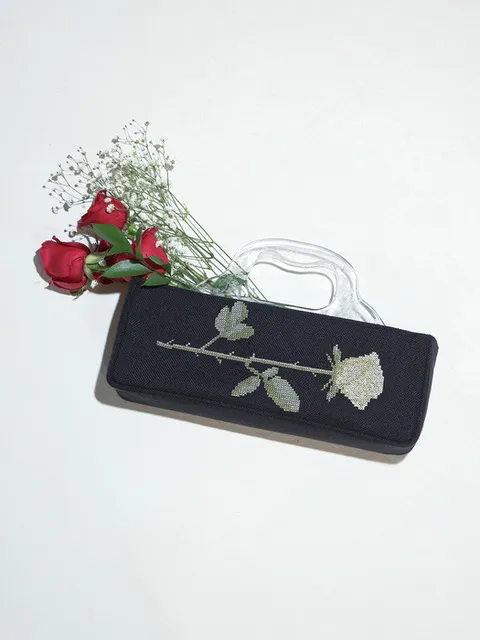 Granny Lucite Handle Bag Black