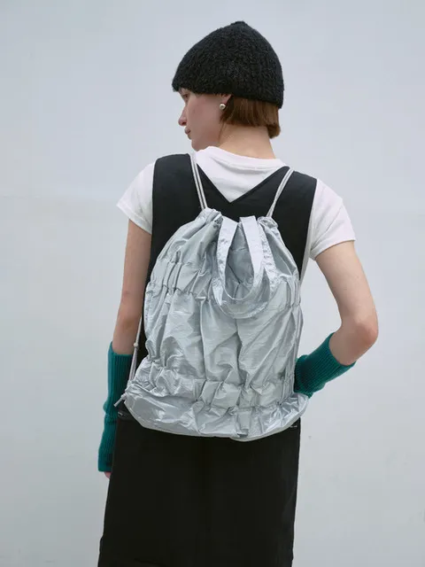 Tiered Banding Backpack_Silver