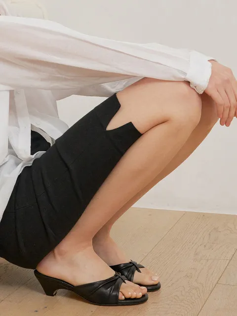 Ruched Sandal_R26062_black
