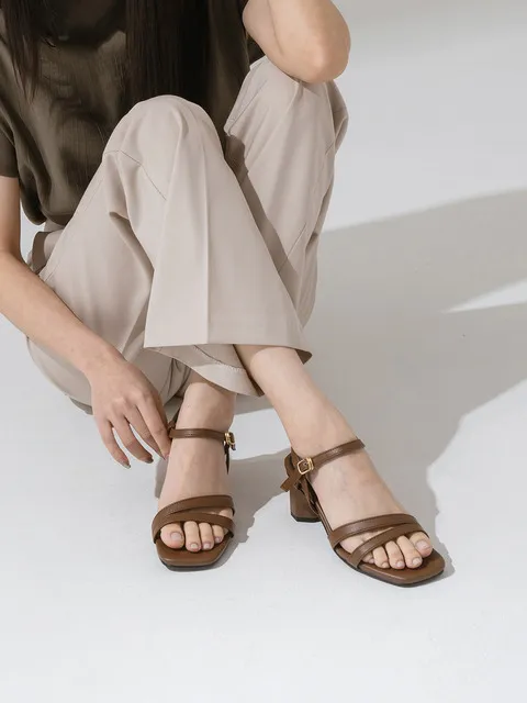 몬테르 투스트랩 샌들힐 3cm 5cm 7cm