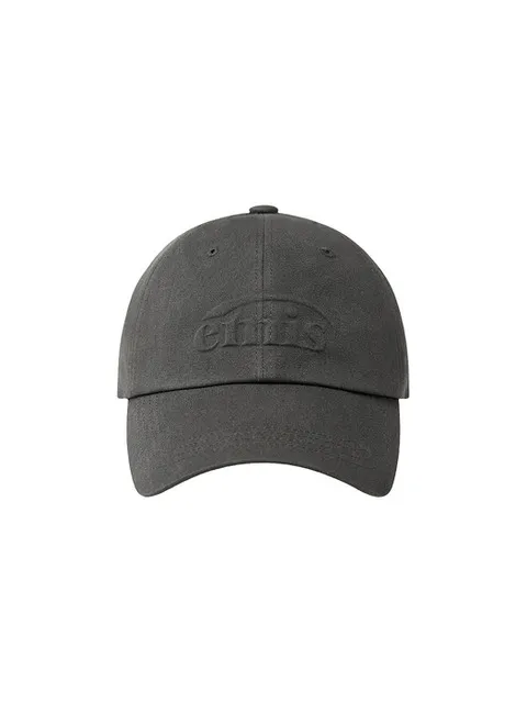 EMBOSSING LOGO BALL CAP-CHARCOAL