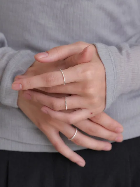 mini dewy ring_plain set (2PCS) JR001