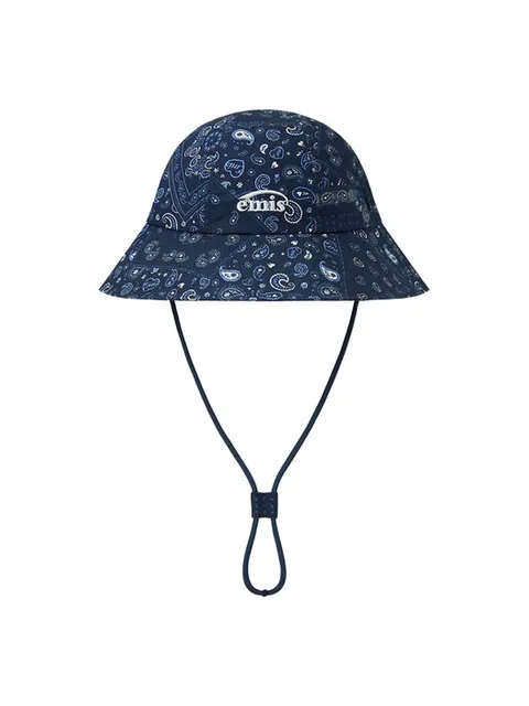 PAISLEY BUCKET HAT-NAVY