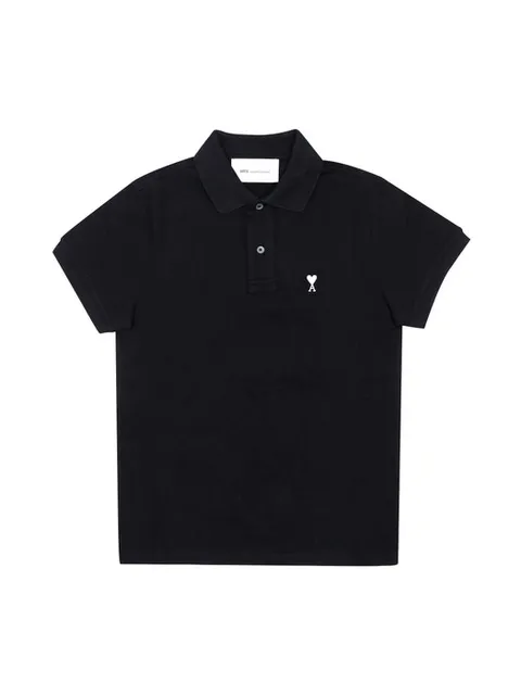 AMI HPL411 760 045 아미 드 꾀흐 스몰 하트 로고 폴로 공용 반팔티