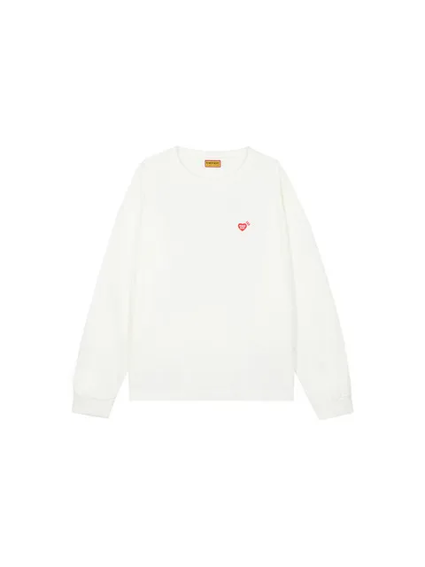 휴먼메이드 HEART BEAR 그래픽 롱슬리브 티셔츠 화이트 HM30CS027-WH