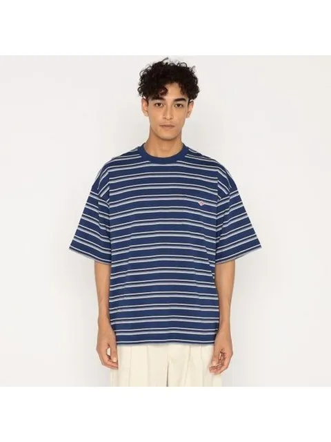 26SS 단톤 반팔 티셔츠 DTC0402TCB NAVY X BEIGE MULTI DOM