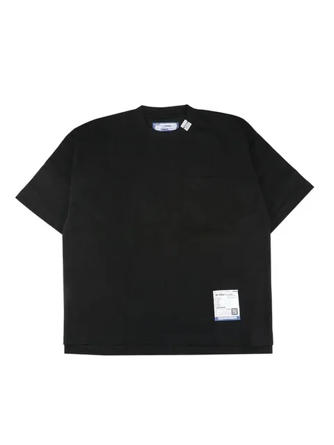 미하라 야스히로 I16TS552 BLACK 헤비웨이트 저지 포켓 티셔츠 블랙