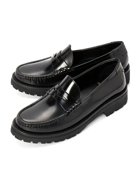 SAINT LAURENT PARIS 생로랑 스크래치 모노그램 페니 여성 로퍼 716556 AO9VV 1000