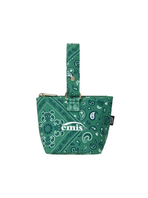 PAISLEY MINI POUCH-GREEN