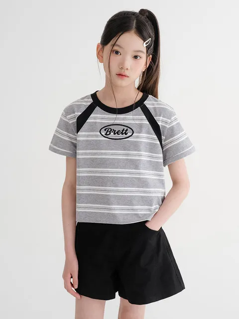 레트로 스트라이프 숏슬리브